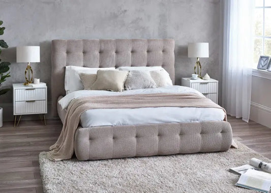 Odette King Bed 150Cm - Light Taupe Luxepalace