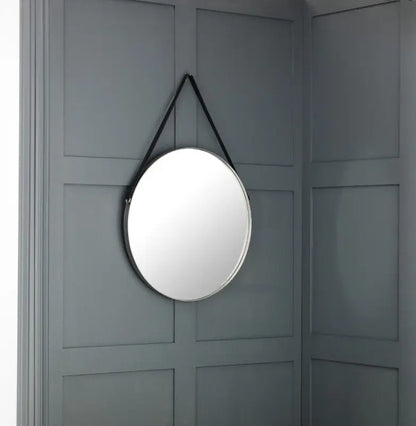Opera Round Pewter Mirror Luxepalace
