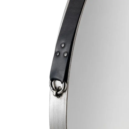 Opera Round Pewter Mirror Luxepalace