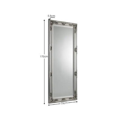 Palais Lean-To Dress Mirror Pewter Luxepalace