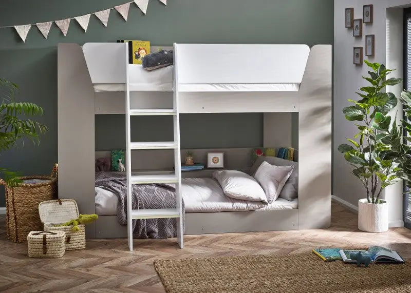 Parsec Bunk Bed Taupe & White Luxepalace