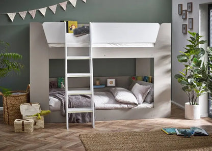 Parsec Bunk Bed Taupe & White Luxepalace
