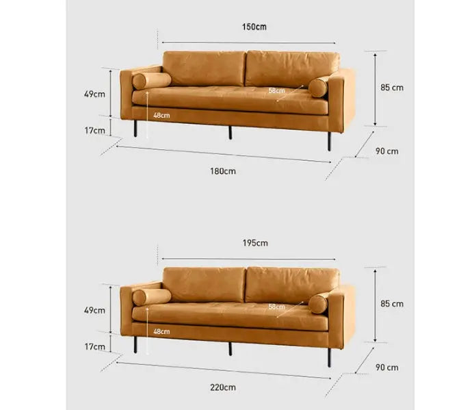 Porto Two Seater Sofa, Real Leather Luxepalace.co.uk