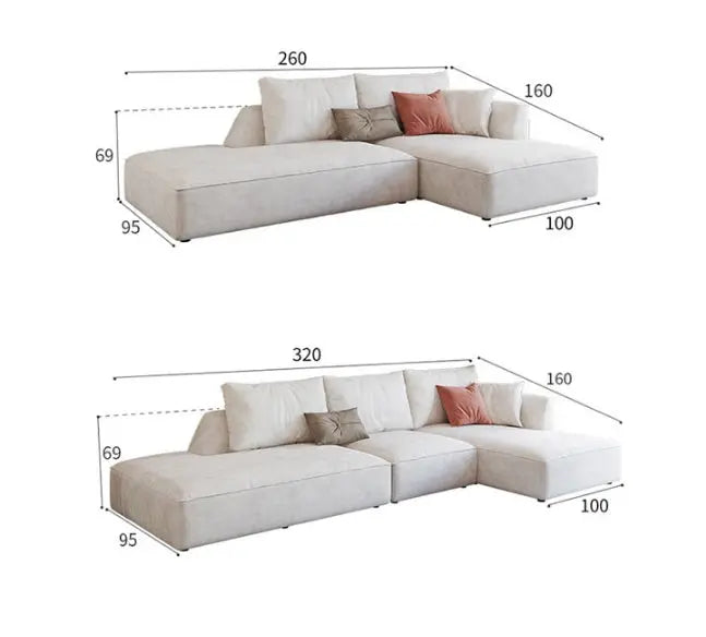 R77 Dexter Two Seater Corner Sofa, Leathaire Luxepalace.co.uk