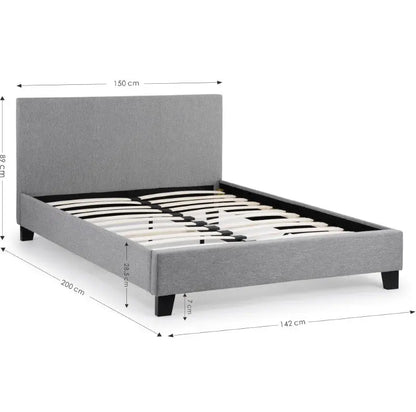 Rialto 135cm Double Bed  Light Grey Luxepalace