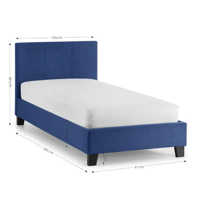 Rialto 90cm Single Bed  Dark Blue Luxepalace