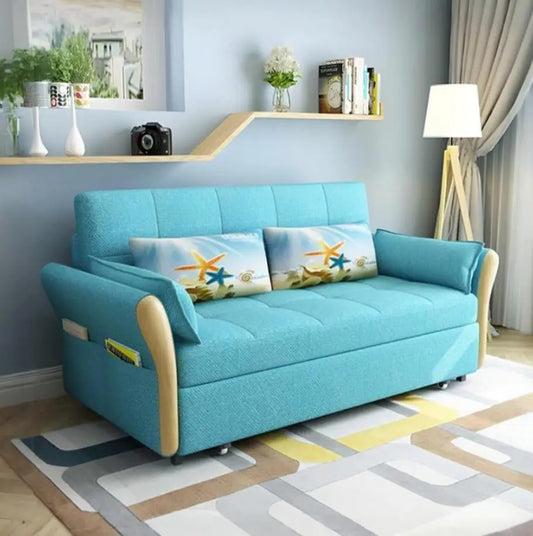 SB152 Two Seater Sofa Bed, Blue Luxepalace.co.uk