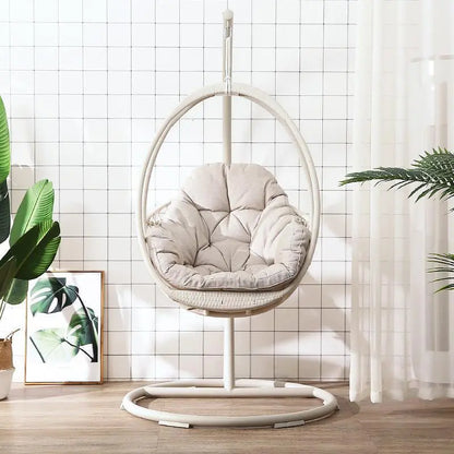 SU1240 Hammock Swing Chair, Indoor/ Outdoor Furniture, White Rattan Luxepalace.co.uk