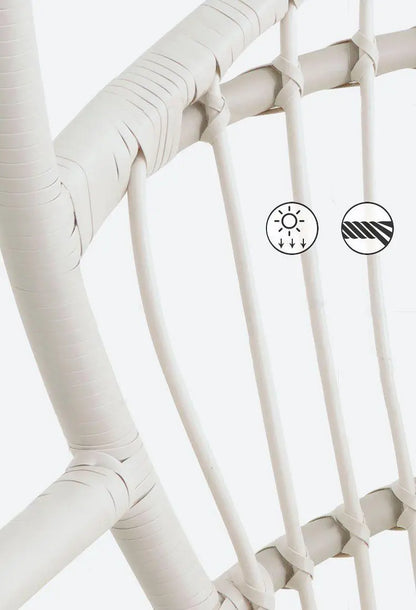 SU1240 Hammock Swing Chair, Indoor/ Outdoor Furniture, White Rattan Luxepalace.co.uk