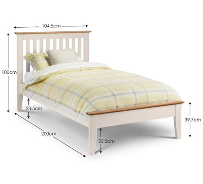 Salerno 90cm Single Bed - Two Tone Luxepalace