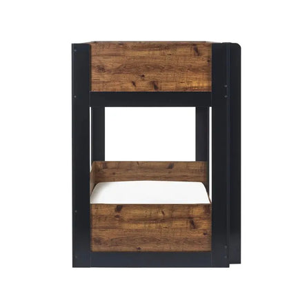 Solomon Bunk Bed -  Rustic And Black Luxepalace
