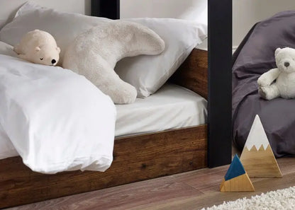Solomon Bunk Bed -  Rustic And Black Luxepalace