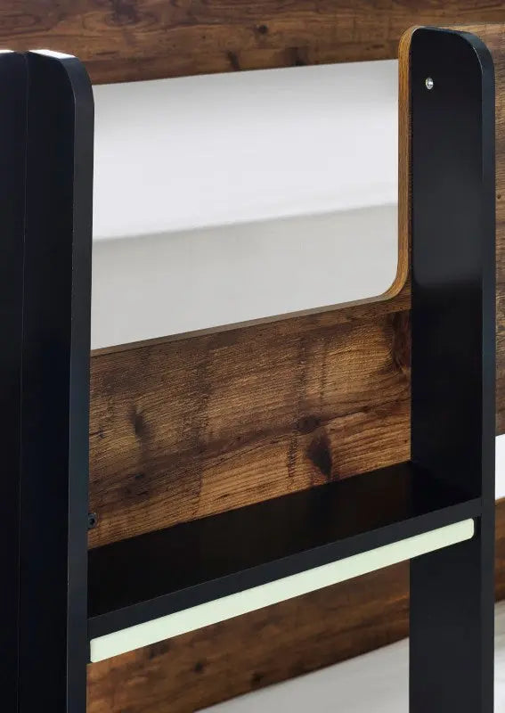 Solomon Bunk Bed -  Rustic And Black Luxepalace