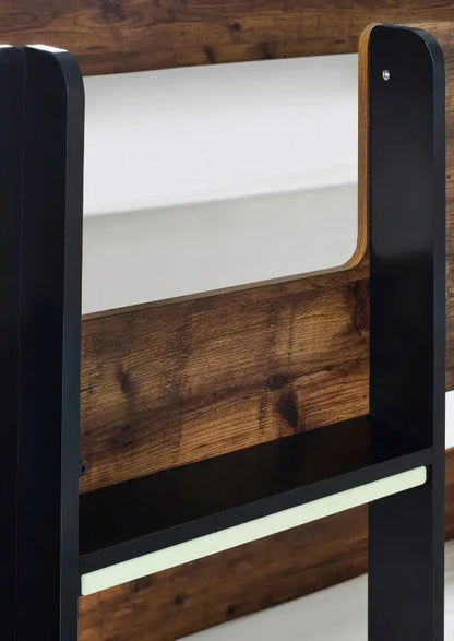 Solomon Bunk Bed -  Rustic And Black Luxepalace