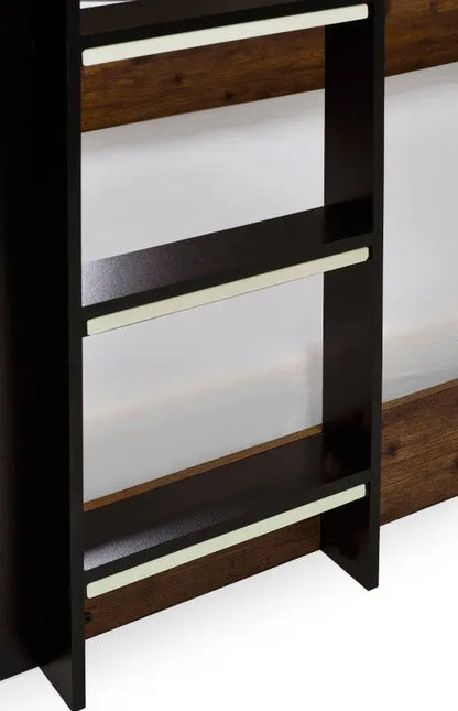 Solomon Bunk Bed -  Rustic And Black Luxepalace