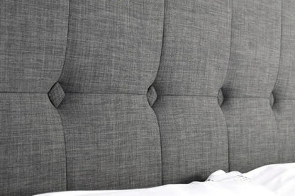 Sorrento 150cm King Bed - Slate Linen Luxepalace