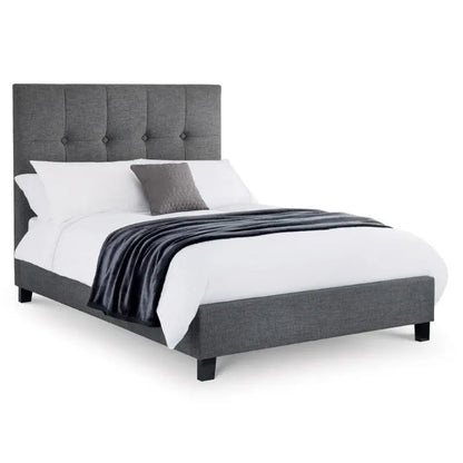 Sorrento High Headboard Bed 180Cm - Light Grey Luxepalace