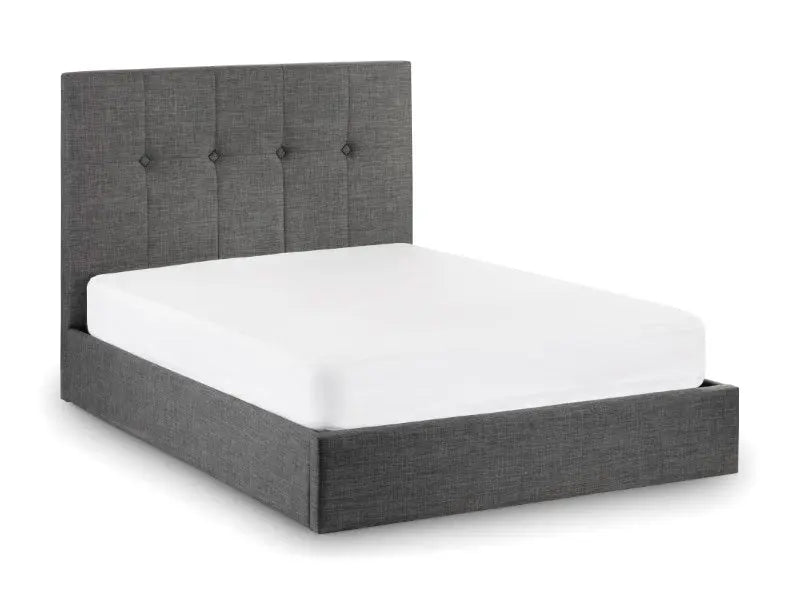 Sorrento Ottoman Storage 150cm King Bed - Slate Linen Luxepalace
