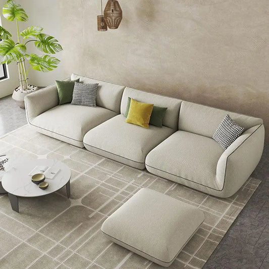 TOFU Agnes Three Seater Corner Sofa, Suede, Modular Sofa Luxepalace.co.uk