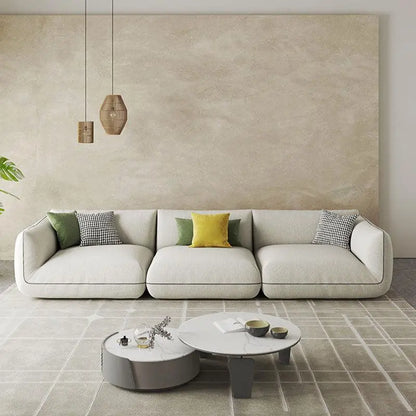 TOFU Agnes Three Seater Corner Sofa, Suede, Modular Sofa Luxepalace.co.uk