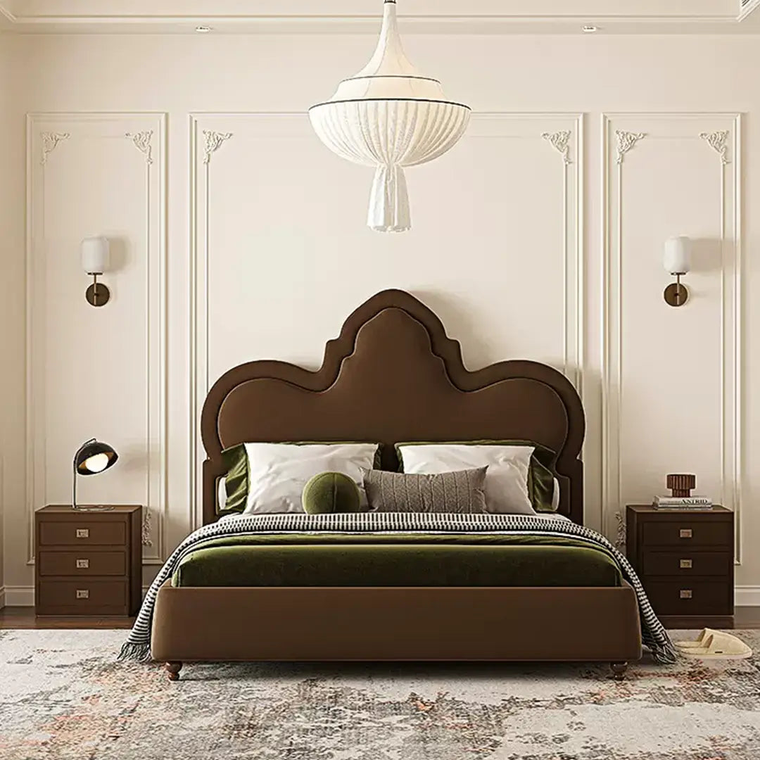 Thalia Wingback King Size Bed, Double Bed Luxepalace.co.uk