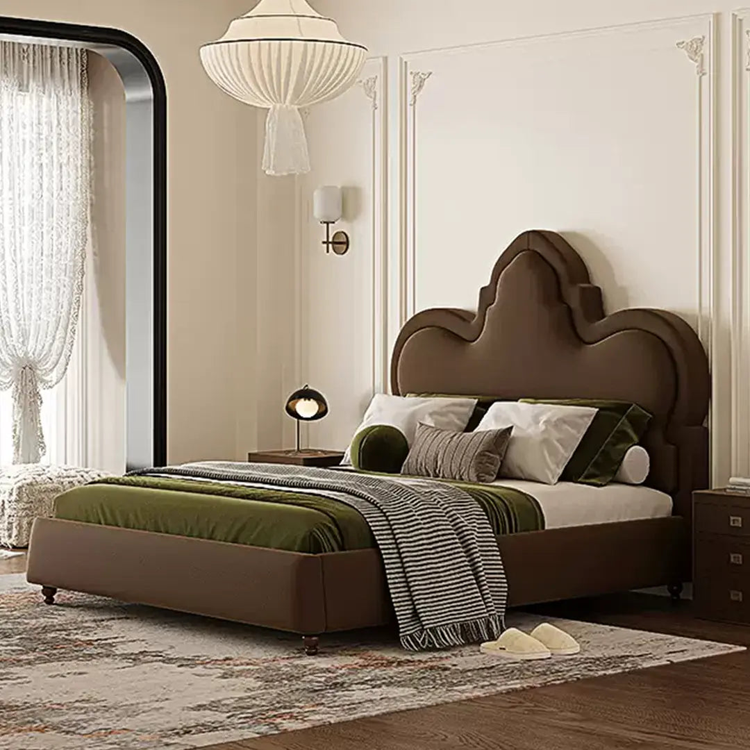 Thalia Wingback King Size Bed, Double Bed Luxepalace.co.uk