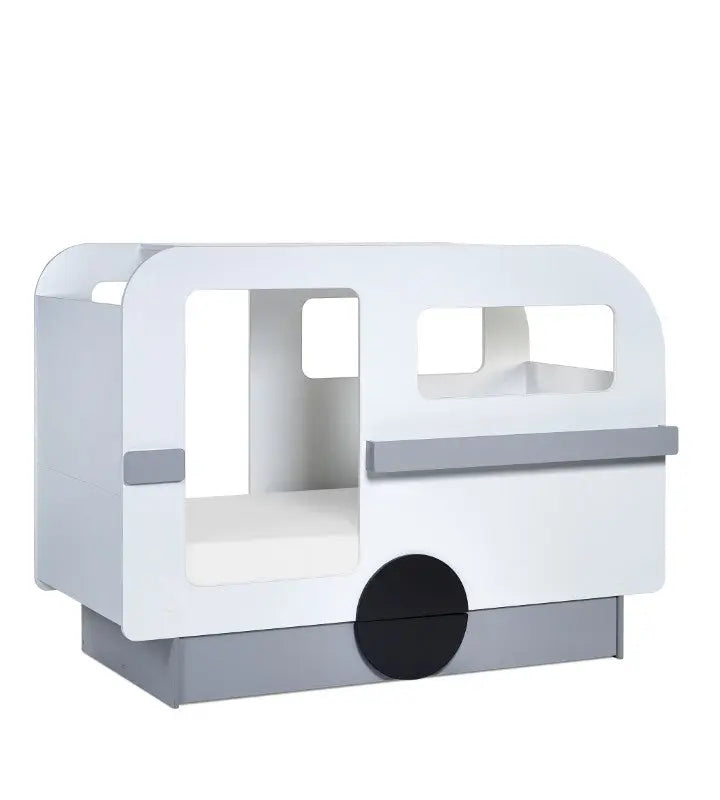 Tourer Caravan Bed - Vapor Grey And White Luxepalace