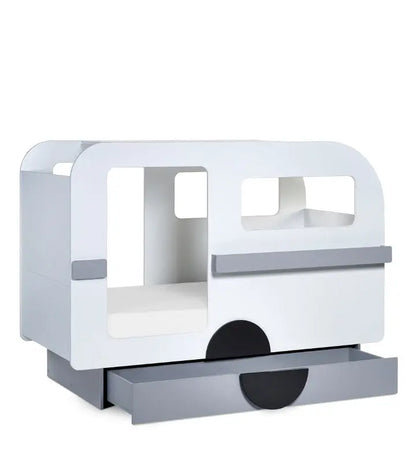 Tourer Caravan Bed - Vapor Grey And White Luxepalace
