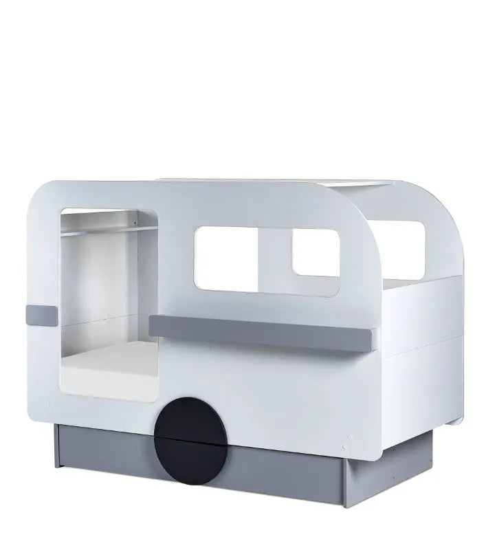 Tourer Caravan Bed - Vapor Grey And White Luxepalace