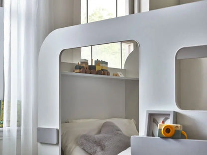 Tourer Caravan Bed - Vapor Grey And White Luxepalace