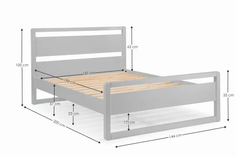 Venice 135cm Double Bed - Dove Grey Luxepalace