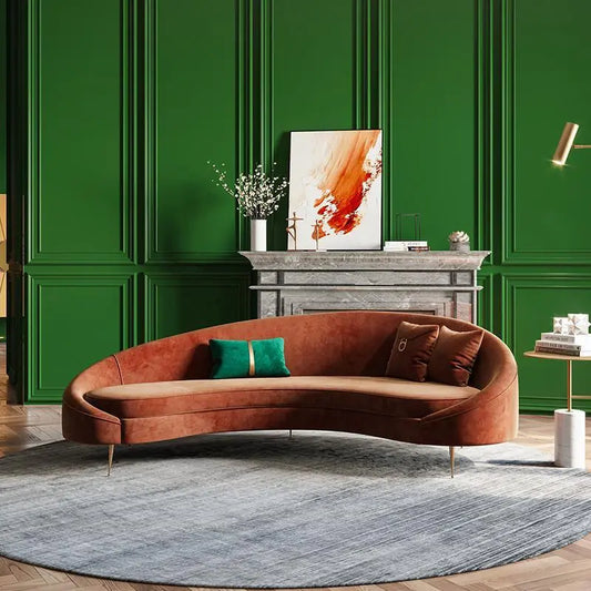 Verano Three Seater Sofa, Red Velvet Luxepalace.co.uk