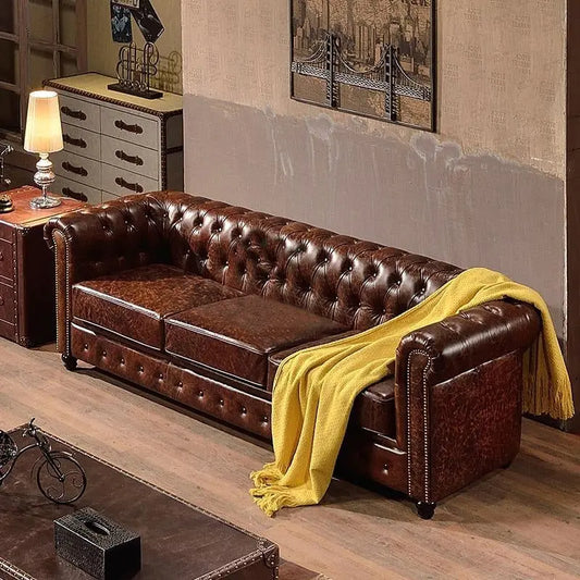 Vintage Chesterfield Three Seater Sofa Luxepalace.co.uk