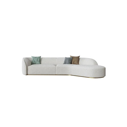 Welby Three Seater Sofa, White Boucle Luxepalace.co.uk