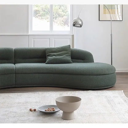 Yannik Four Seater Curved Sofa, Green Luxepalace.co.uk