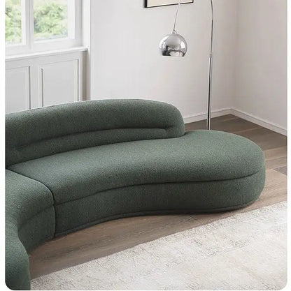 Yannik Four Seater Curved Sofa, Green Luxepalace.co.uk