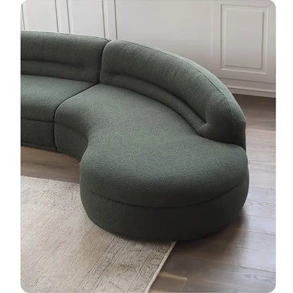 Yannik Four Seater Curved Sofa, Green Luxepalace.co.uk