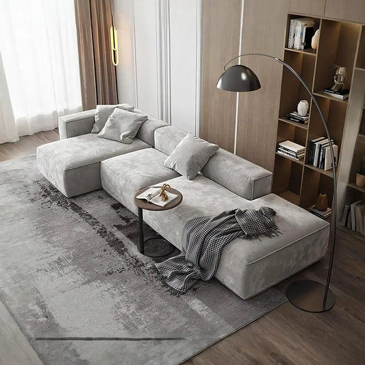 Yetta Three Seater, Four Seater Sofa, Corner Sofa, Grey Velvet Luxepalace.co.uk