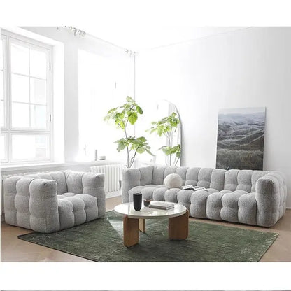 Zobah Two Seater, Three Seater Sofa, Grey Boucle Luxepalace.co.uk