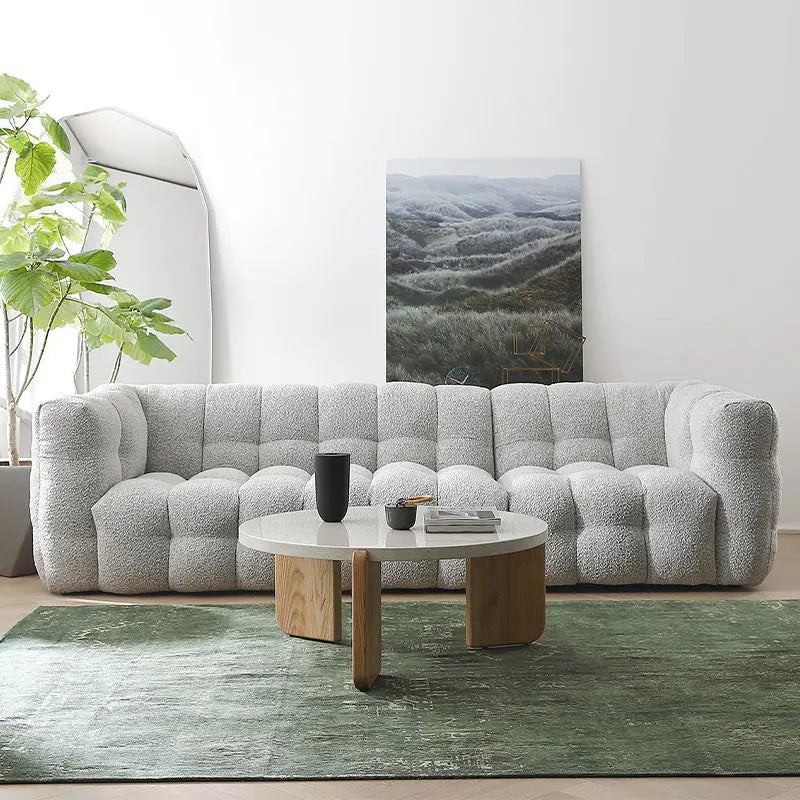 Zobah Two Seater, Three Seater Sofa, Grey Boucle Luxepalace.co.uk
