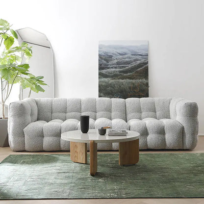 Zobah Two Seater, Three Seater Sofa, Grey Boucle Luxepalace.co.uk